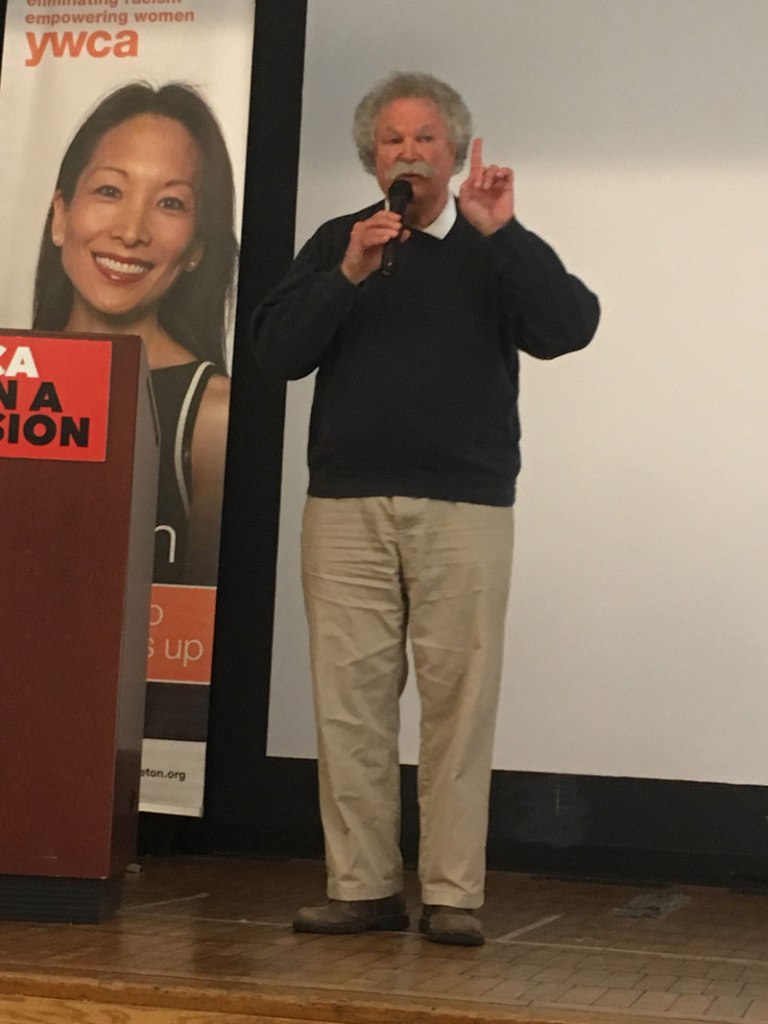 albert einstein re-enactor at princeton ymca event
